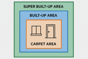 Carpet Area vs Built up Area vs Super Built up Area