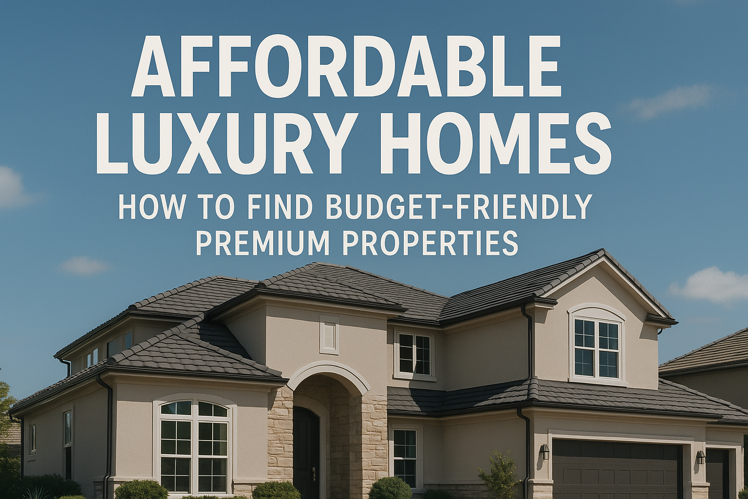 Affordable Luxury Homes: How to Find Budget Friendly Premium Properties